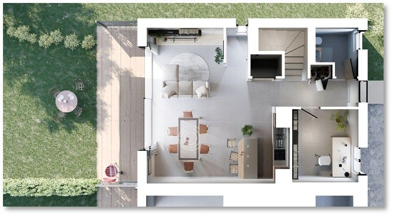 Six villas mitoyennes, projet 2S Building à Réchy